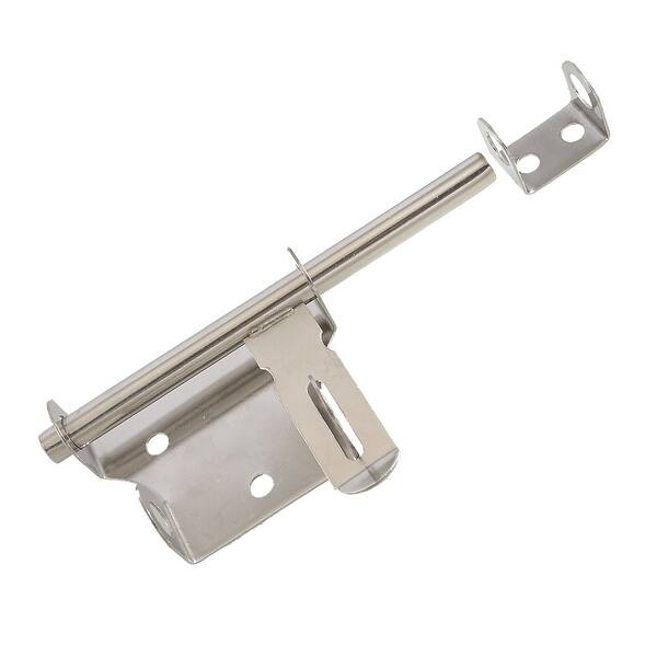Unique Bargains Unique Bargains Home Gate Lock Stainless Steel Latch Barrel Bolt Hasp Stapler 7.